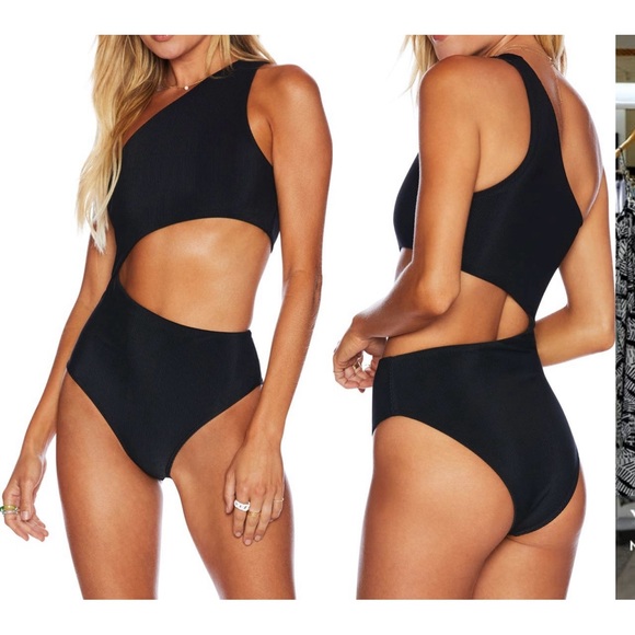Beach RiotCeline Cutout One-Shoulder One-PieceSwimsuit Sz Large